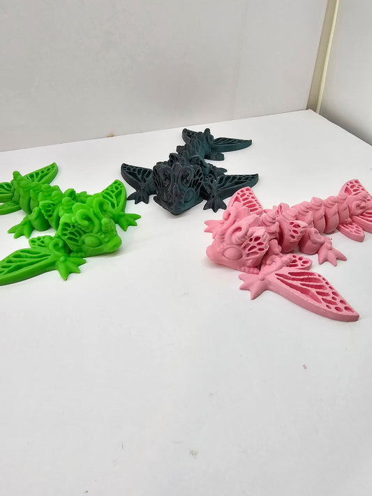3D Printed Baby Tiny Wyvern Butterfly Dragon