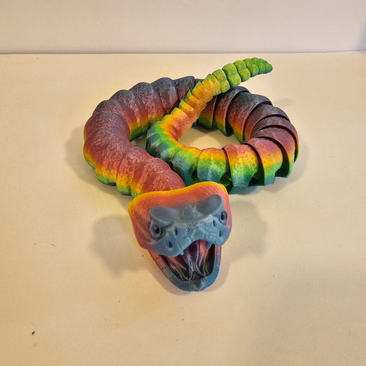 Articulated Flexi Rattlesnake With Working Rattle