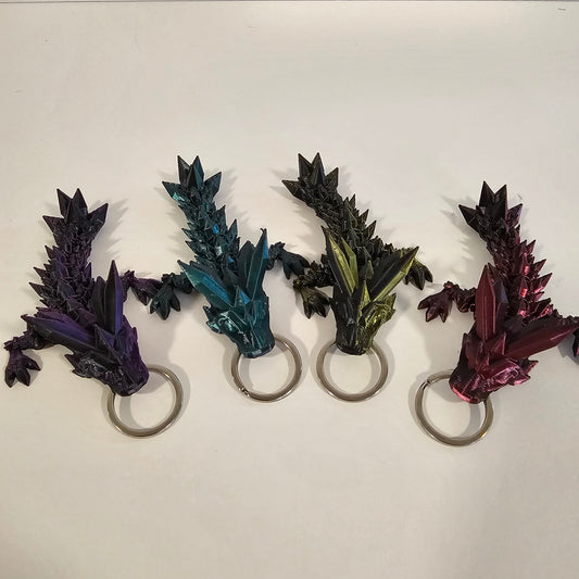 Articulated Baby Crystal Dragon Key Chain
