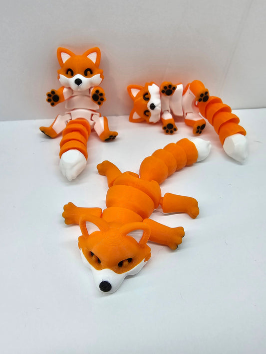 Articulated Fox: 3D Printed Baby Fox Figurine