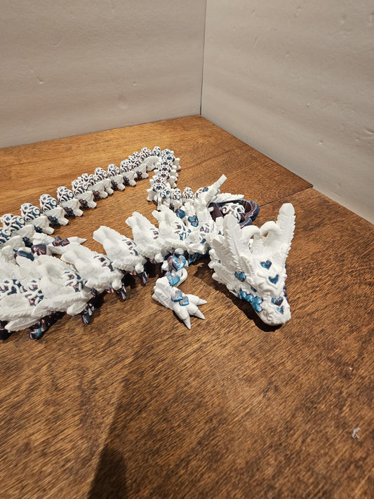 Light Heart Feather Dragon 3D Printed