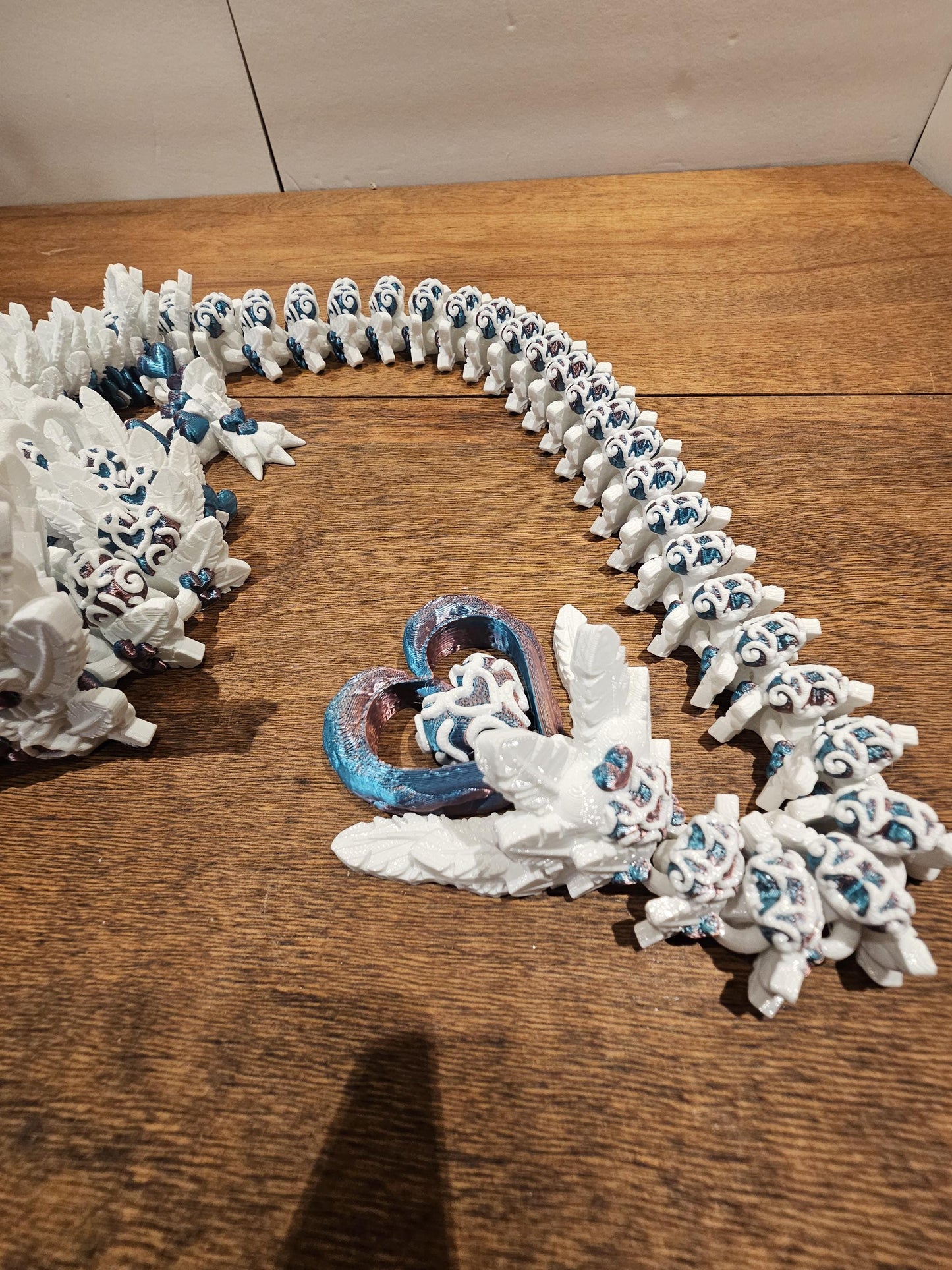 Light Heart Feather Dragon 3D Printed