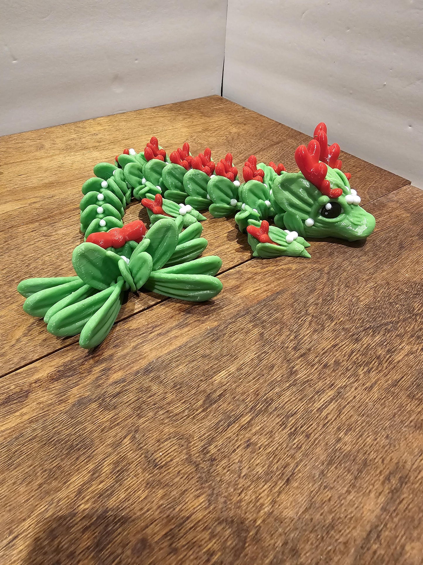 3d Printed Mistletoe Christmas Holiday Dragon