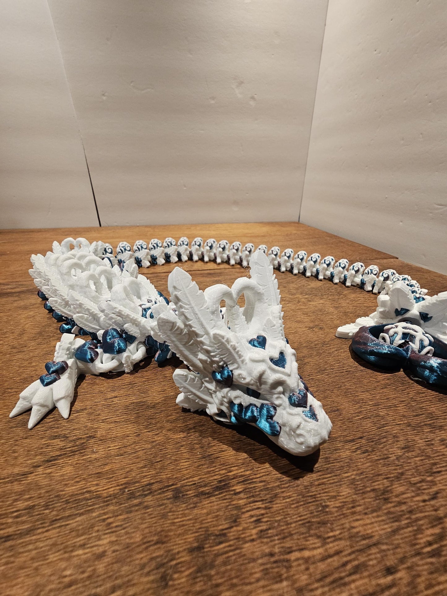Light Heart Feather Dragon 3D Printed