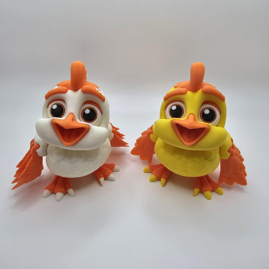 3D Printed Chicken, Adorable Chick Figurine