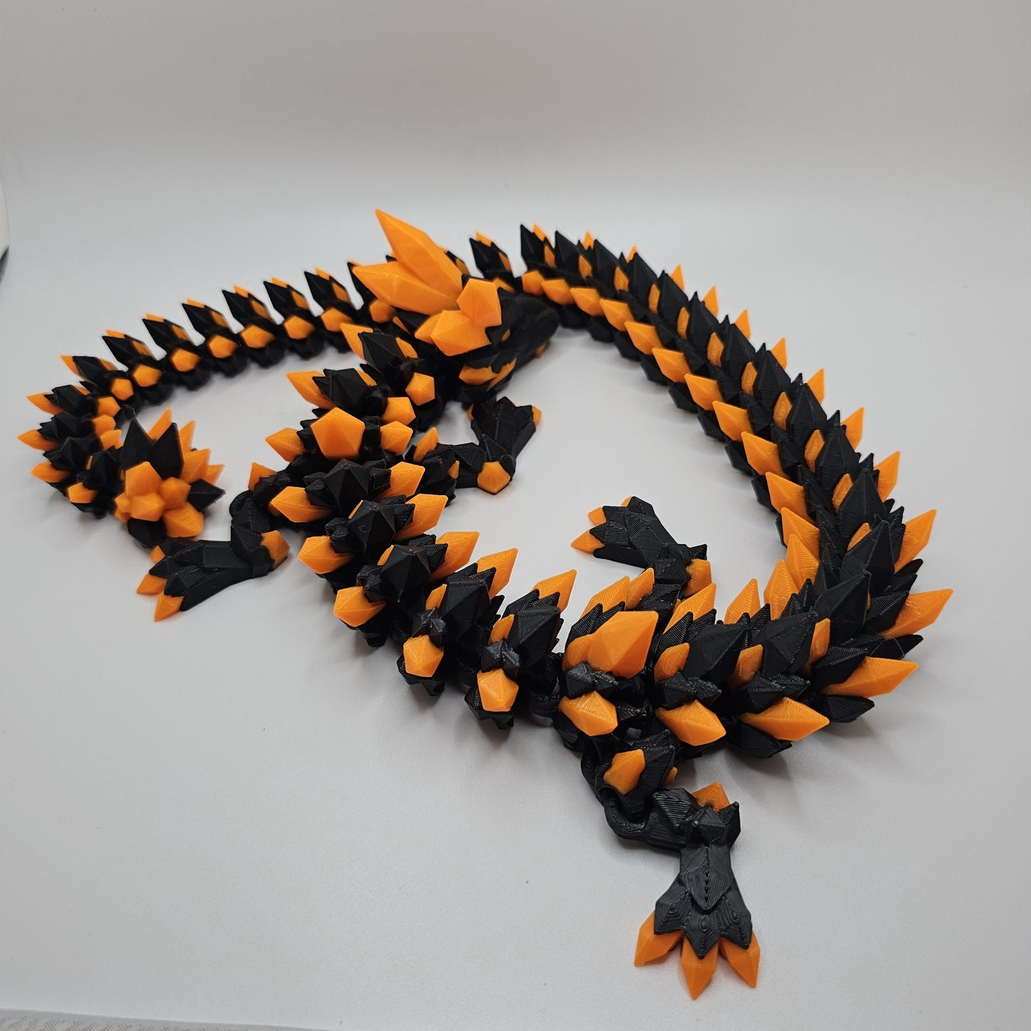 3D Printed Articulated Crystal Dragon – Designed by Cinderwing 3D – 25” Long