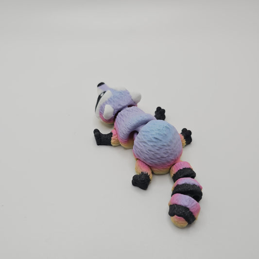 3D Printed Flexi Raccoon: Articulated Trash Panda, Fun Toy