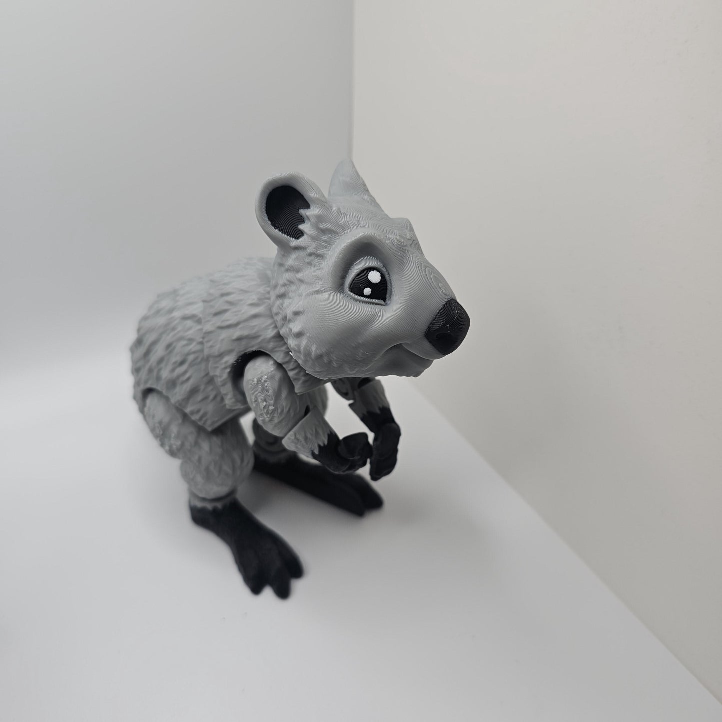 3D Printed Articulated Quokka / Koala β Designed by MatMireMakes β Custom Fur Colors