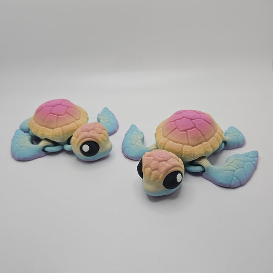 3D Printed Baby Sea Turtle – 4.5 Inches – Designed by Cinderwing3D – Custom Colors