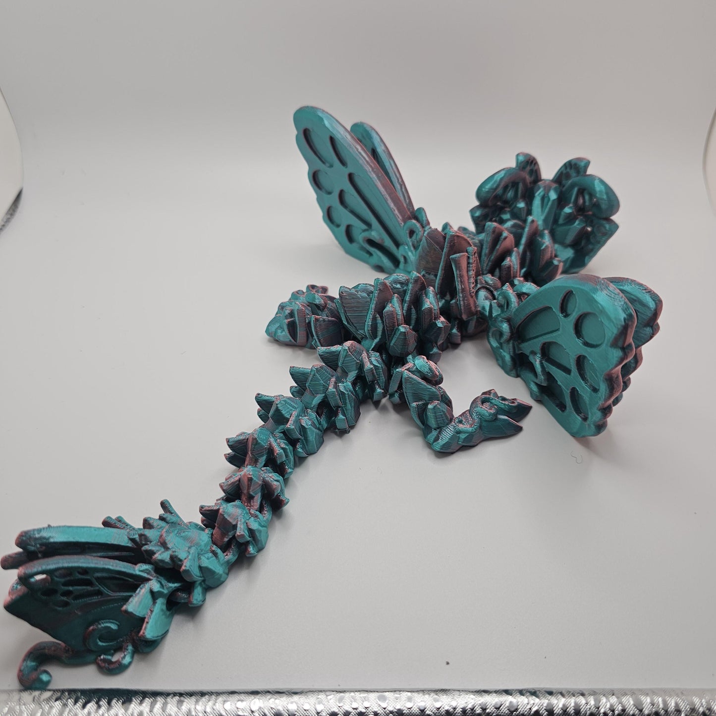 3D Printed Articulated Baby Winged Butterfly Dragon – Designed by Cinderwing3D – Custom Colors