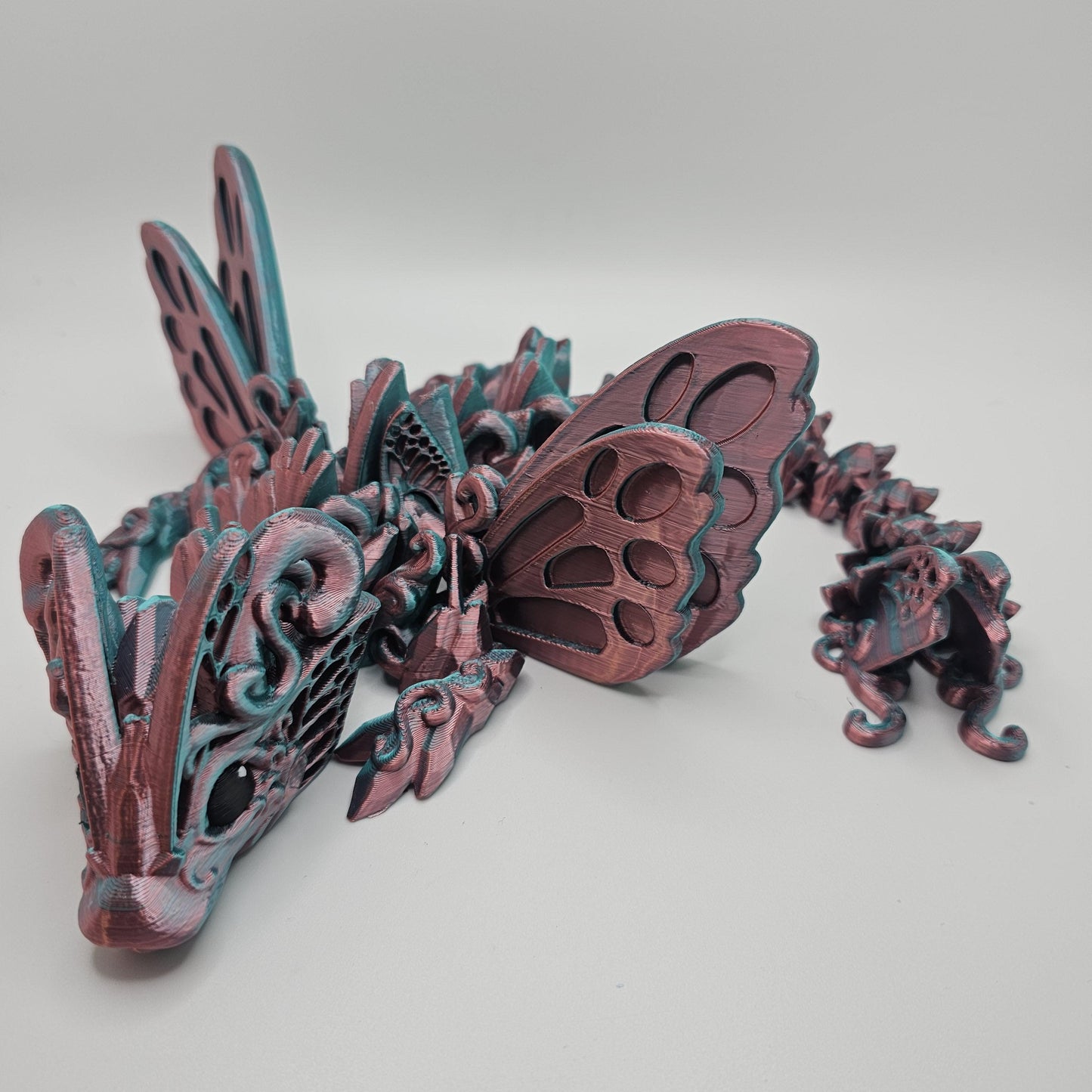 3D Printed Articulated Baby Winged Butterfly Dragon – Designed by Cinderwing3D – Custom Colors