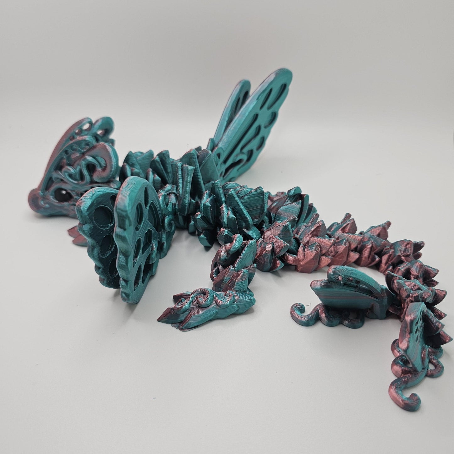 3D Printed Articulated Baby Winged Butterfly Dragon – Designed by Cinderwing3D – Custom Colors