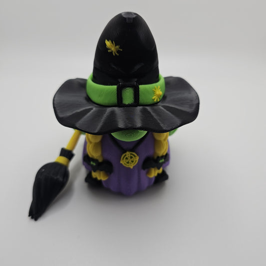 3D Printed Gnome Witch – Spooky & Whimsical Decor!
