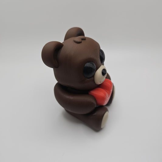 3D Printed Teddy Bear Holding a Heart