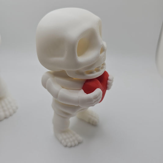 3D Printed Skeleton Holding a Heart