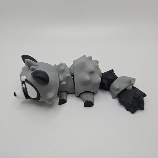 3D Printed Bright Eyed Raccoon Figurine – Multiple Sizes Available