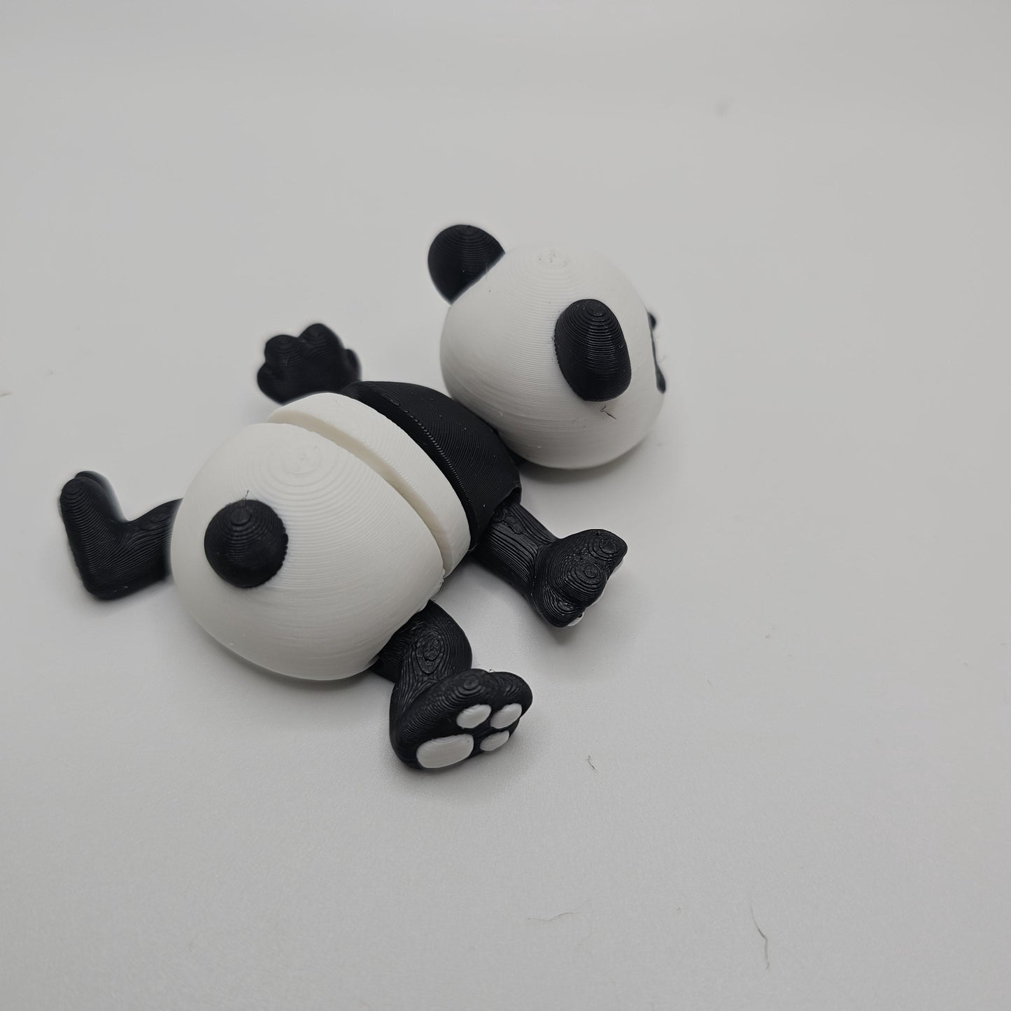 3D Printed Panda Figurine with Bamboo