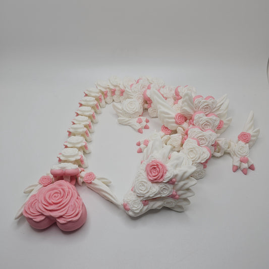 Rose Heart Dragon – Custom Colors - 3D Printed