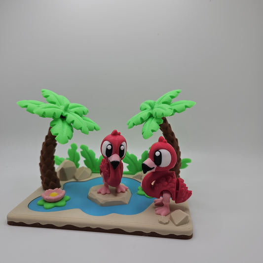 Flamingo & Lagoon Play / Desk Set