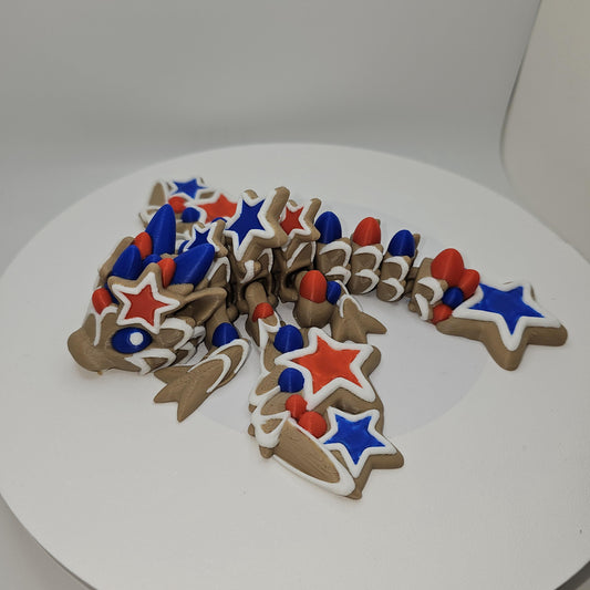Baby Winged Star Cookie Dragon 3D Printed