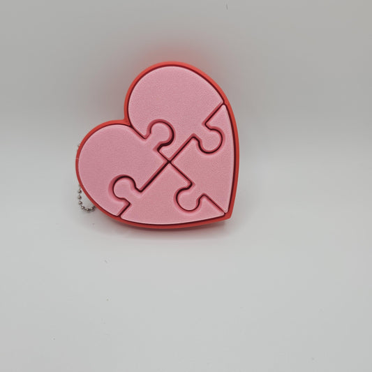 Heart-Shaped Multi-Key Fidget Clicker – Customizable – 4 Keys