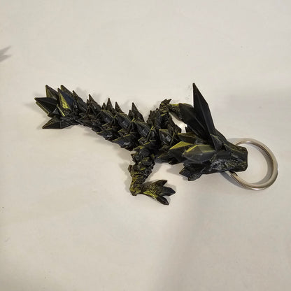 Articulated Baby Crystal Dragon Key Chain