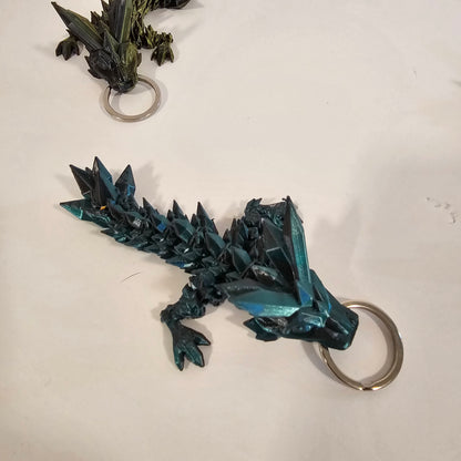 Articulated Baby Crystal Dragon Key Chain