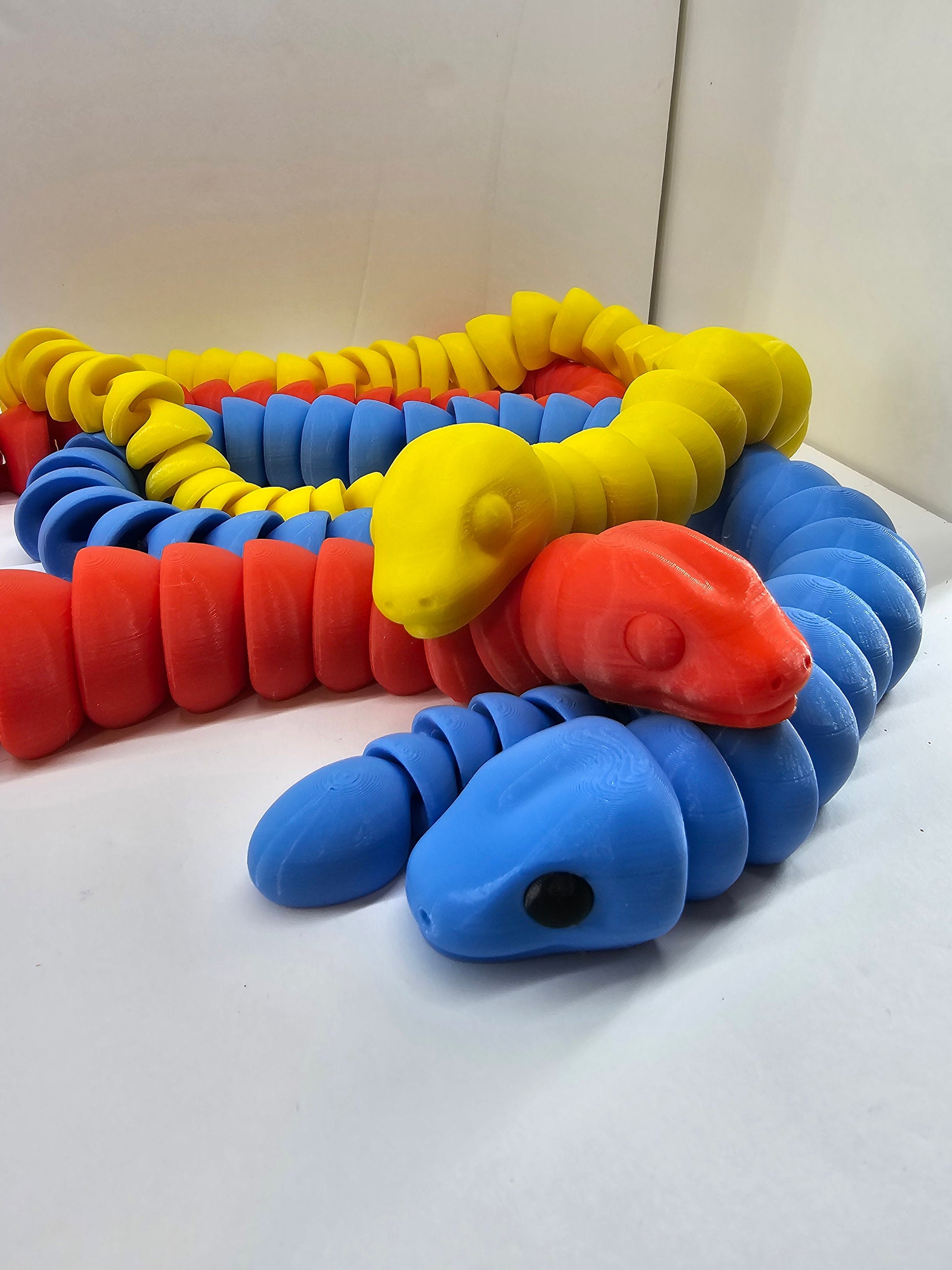 Flexi 3D Printed Snake: 29-Inch PLA Plastic Toy