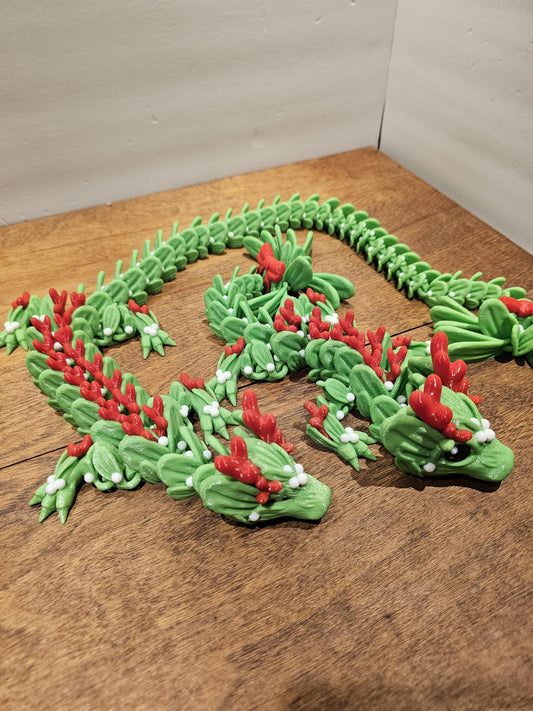 3d Printed Mistletoe Christmas Holiday Dragon