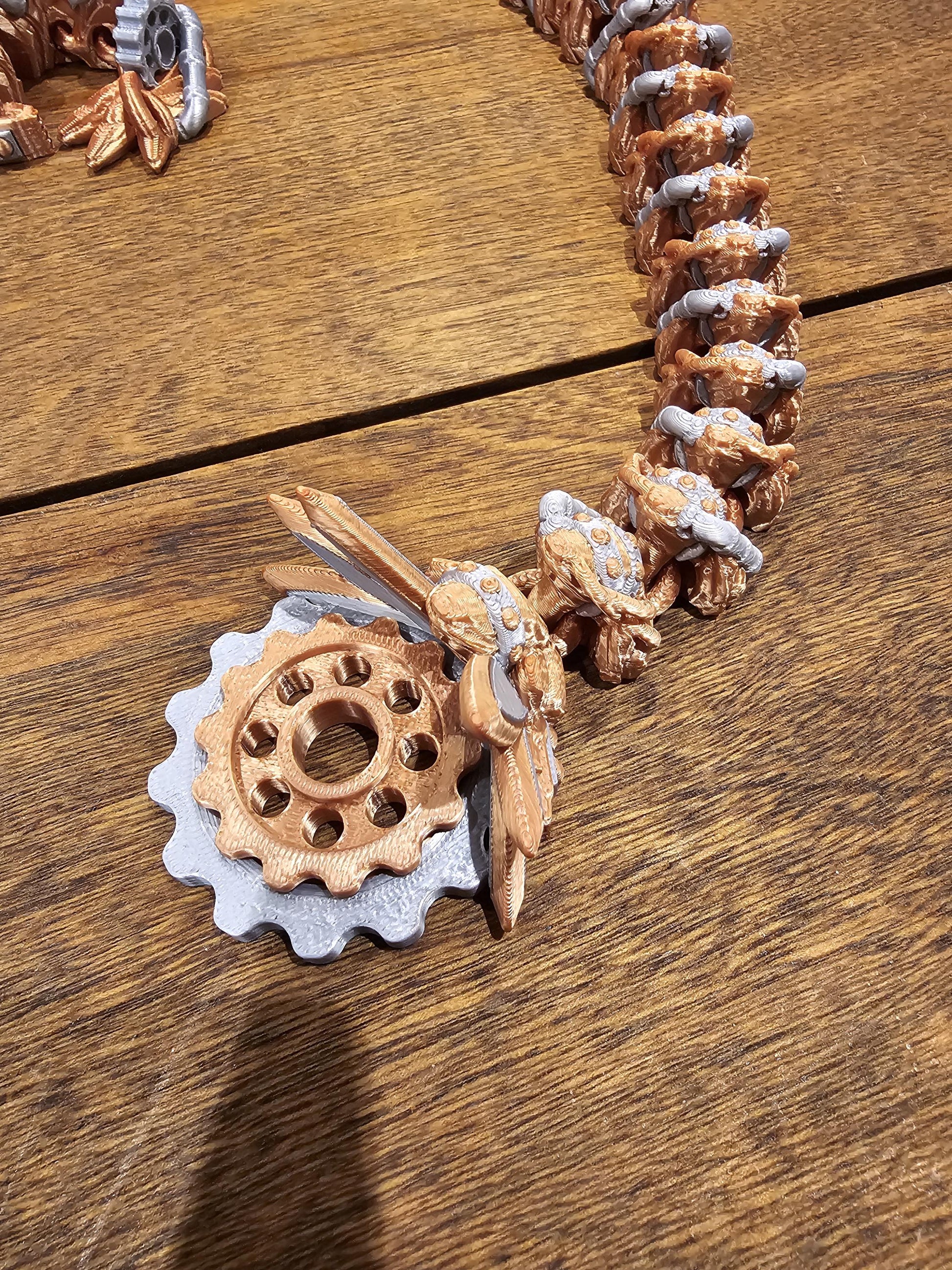 Articulated Steampunk Dragon Two Color