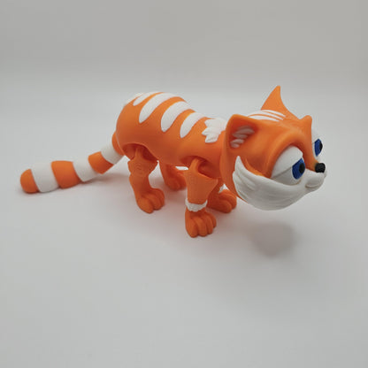Adorable 3D Printed Kitten: Flexible Posable Cat Figurine