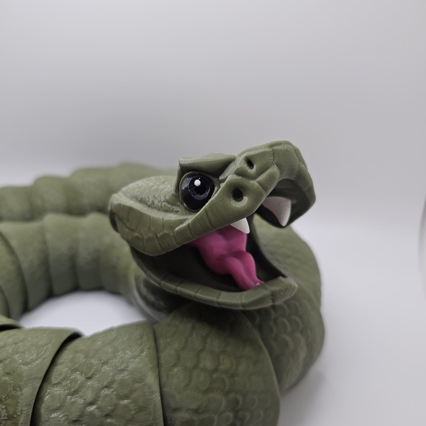 45-Inch Giant 3D-Printed Rattlesnake – Realistic & Flexible with Working Rattle