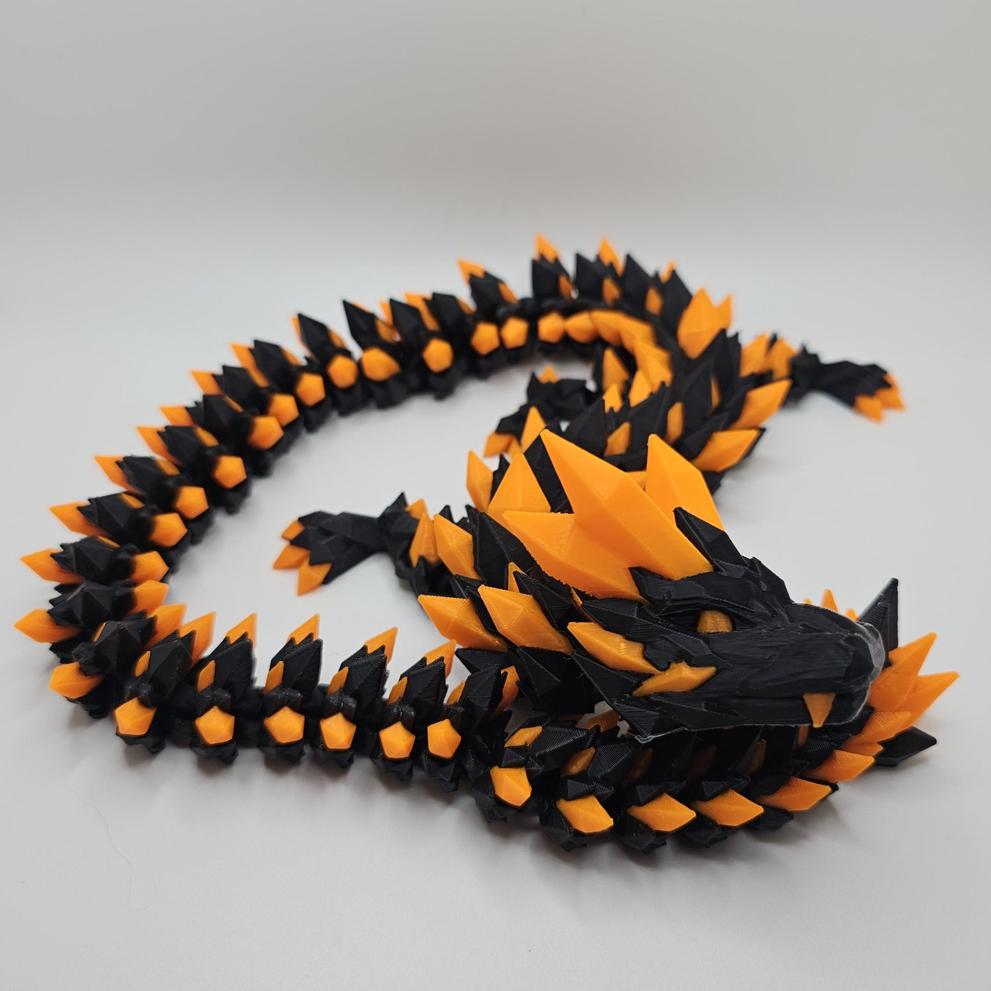 3D Printed Articulated Crystal Dragon – Designed by Cinderwing 3D – 25” Long