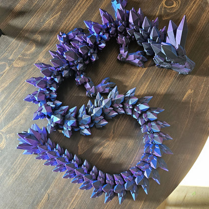 Giant 4ft Crystal Dragon 3D Printed XL Gem Dragon