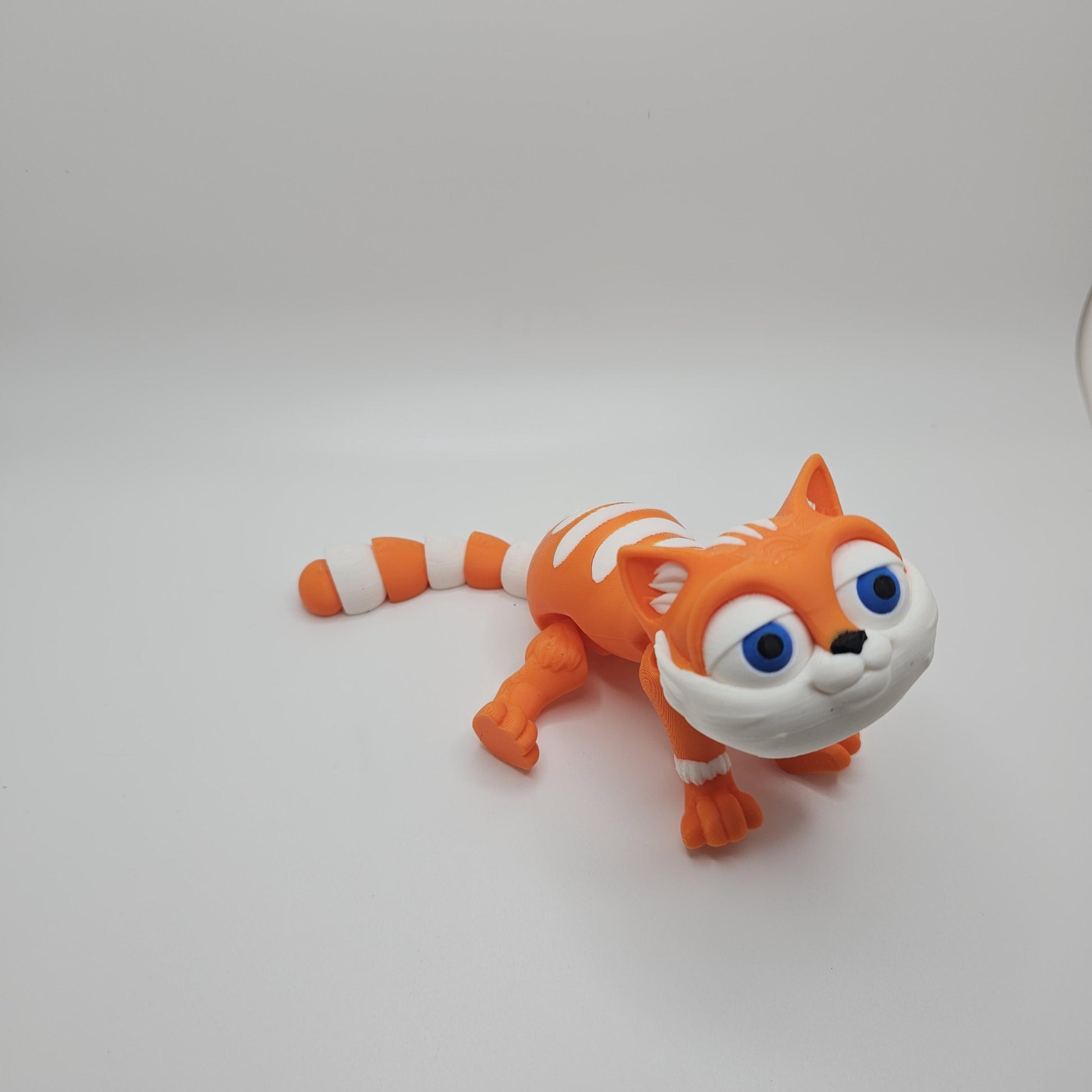 Adorable 3D Printed Kitten: Flexible Posable Cat Figurine