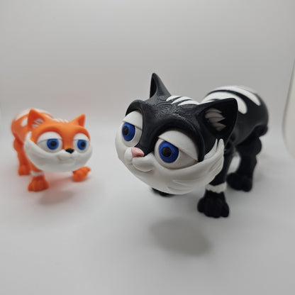 Adorable 3D Printed Kitten: Flexible Posable Cat Figurine