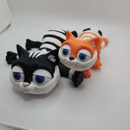 Adorable 3D Printed Kitten: Flexible Posable Cat Figurine