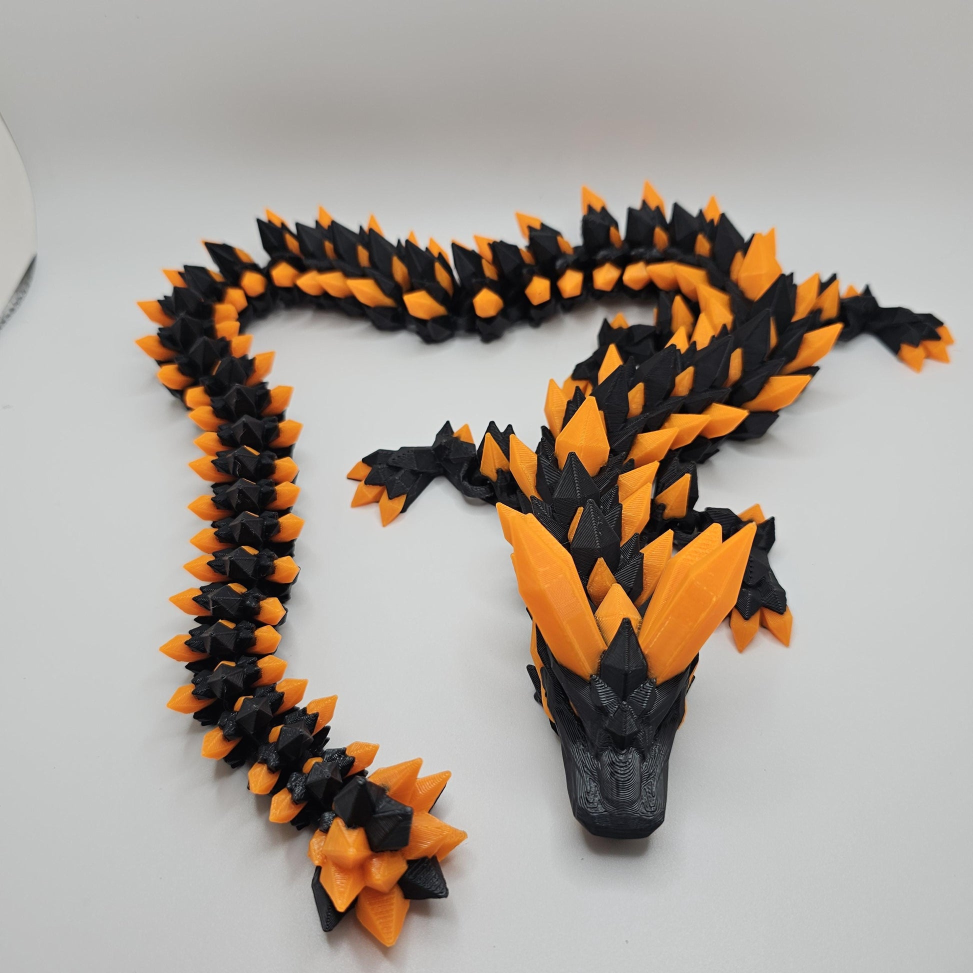 3D Printed Articulated Crystal Dragon – Designed by Cinderwing 3D – 25” Long