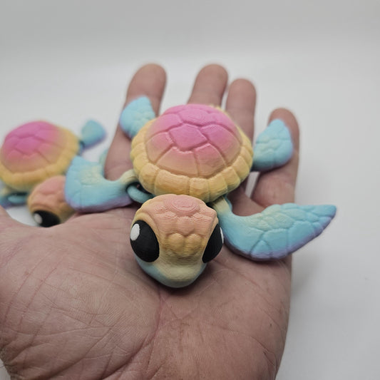 3D Printed Baby Sea Turtle – 4.5 Inches – Designed by Cinderwing3D – Custom Colors