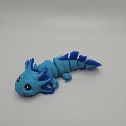 3D Printed Cute Flexi Axolotl – Articulated & Fun!