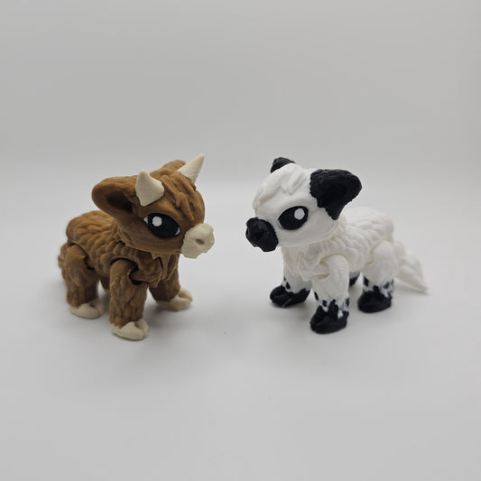 3D Printed Articulated Mini Highland Cow