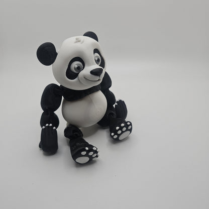 3D Printed Panda – Articulated Flexi Panda, Optional Display Stand