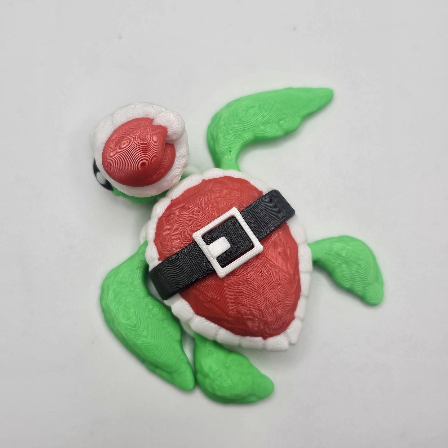 3D Printed Santa Turtle | Flexi Christmas Turtle