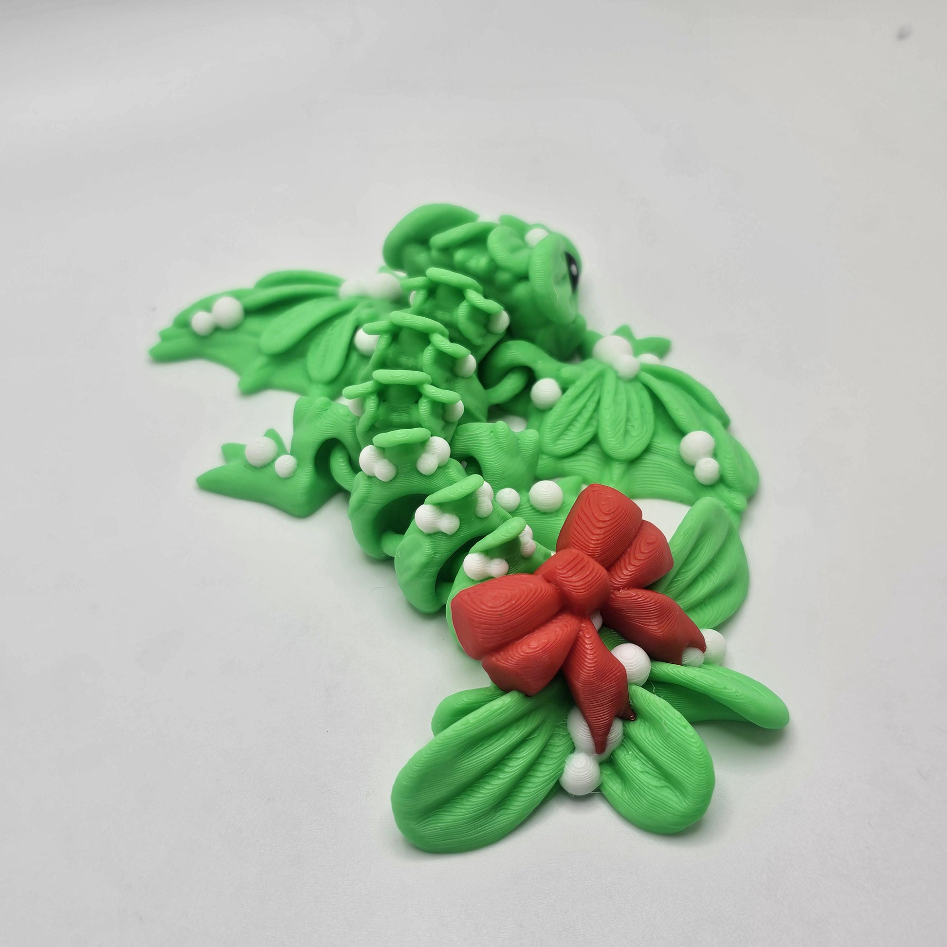 3d Printed Mistletoe Christmas Holiday Dragon