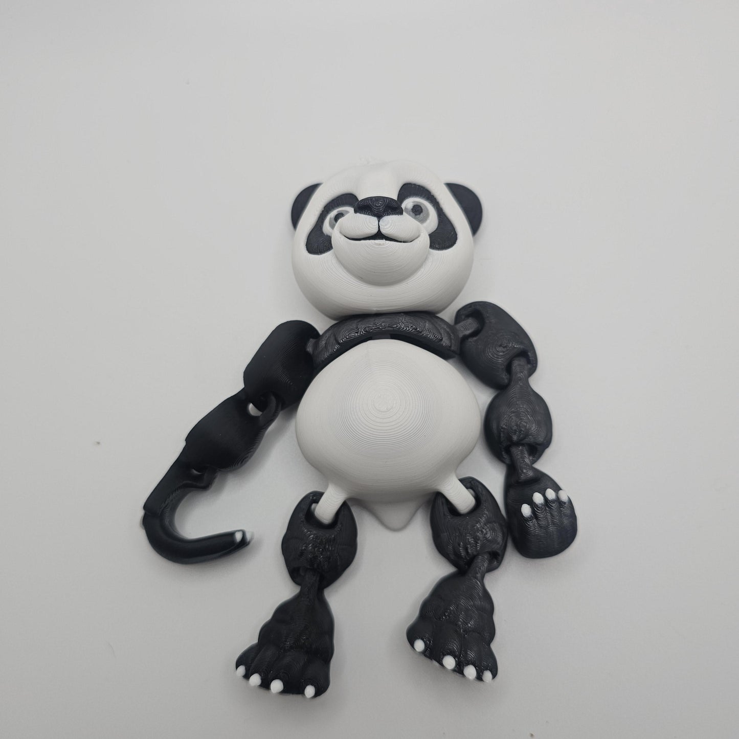3D Printed Panda – Articulated Flexi Panda, Optional Display Stand