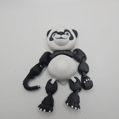 3D Printed Panda – Articulated Flexi Panda, Optional Display Stand