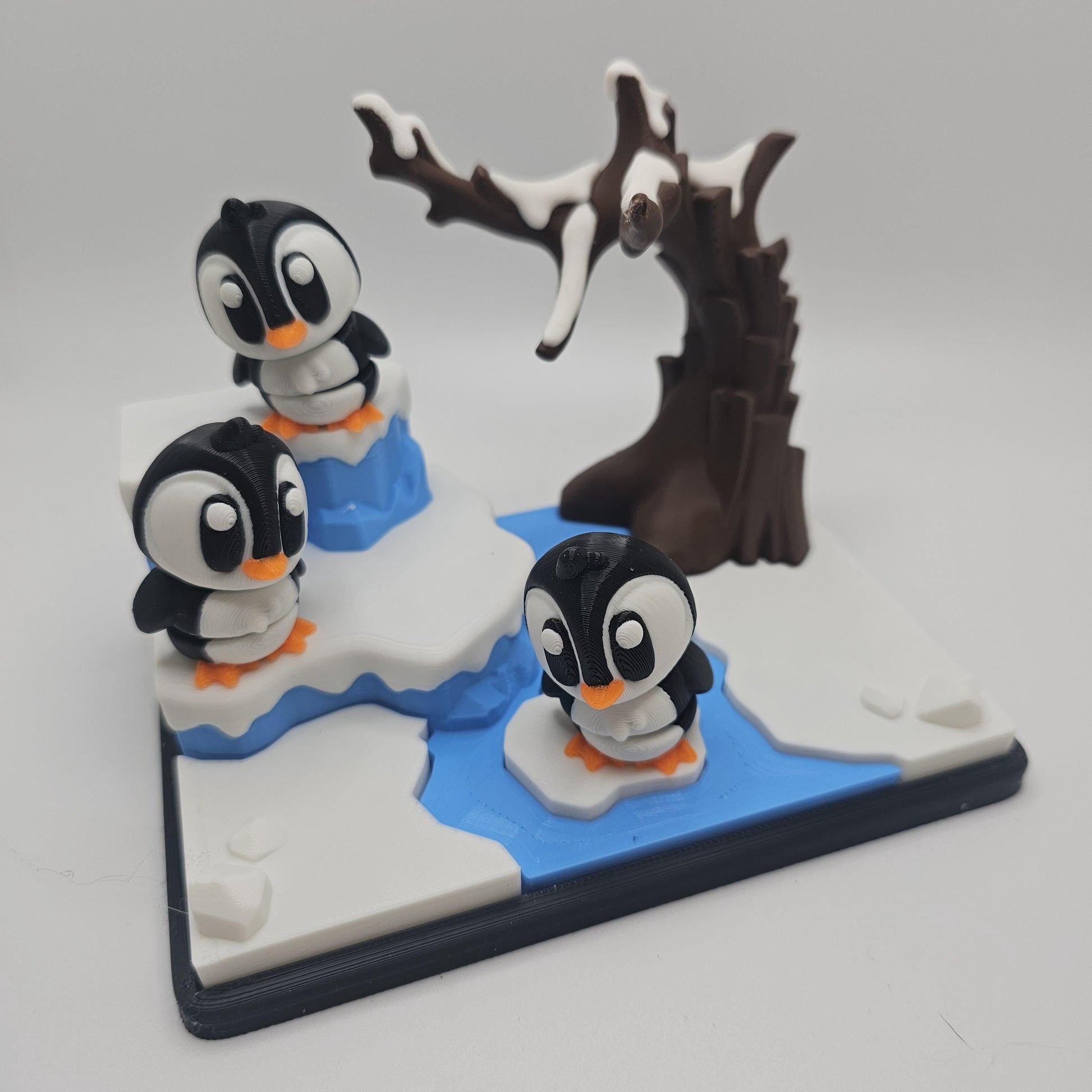 3D Printed Penguin Winter Playset