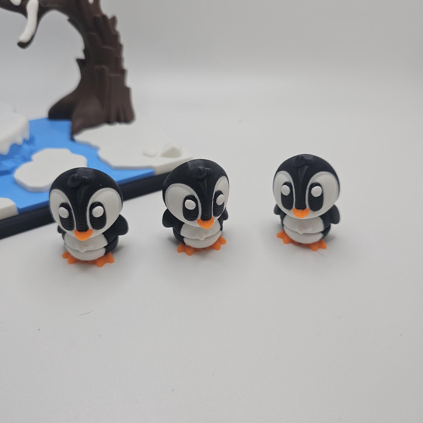 3D Printed Penguin Winter Playset