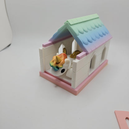 3D Printed Pink Unicorn – Rainbow Magic with Gold Details!