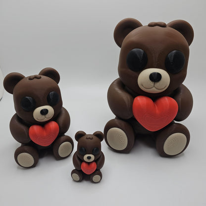 3D Printed Teddy Bear Holding a Heart
